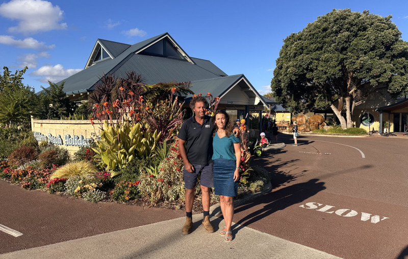 Melanie and Josh at BIG4 Middleton Beach family owned holiday park in Albany