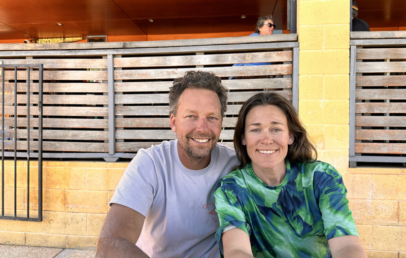 Melanie and Josh, the family owners of BIG4 Middleton Beach holiday park in Albany.