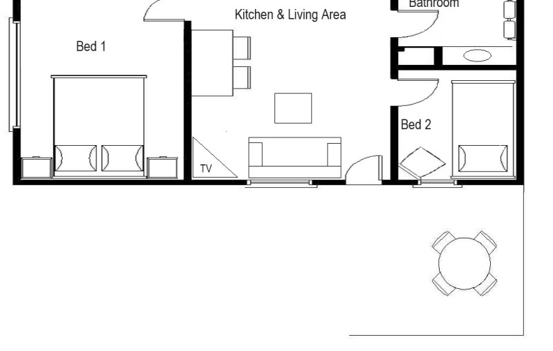 Deluxe Ensuite Cabin floorplan from BIG4